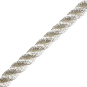 3/4 in. x 1 ft. Nylon Twist Rope, White