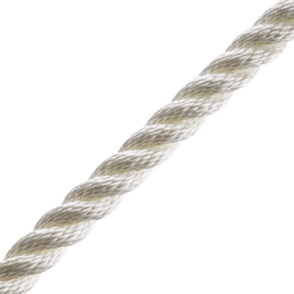 Everbilt 3/4 in. x 1 ft. Nylon Twist Rope, White 72636 - The Home Depot