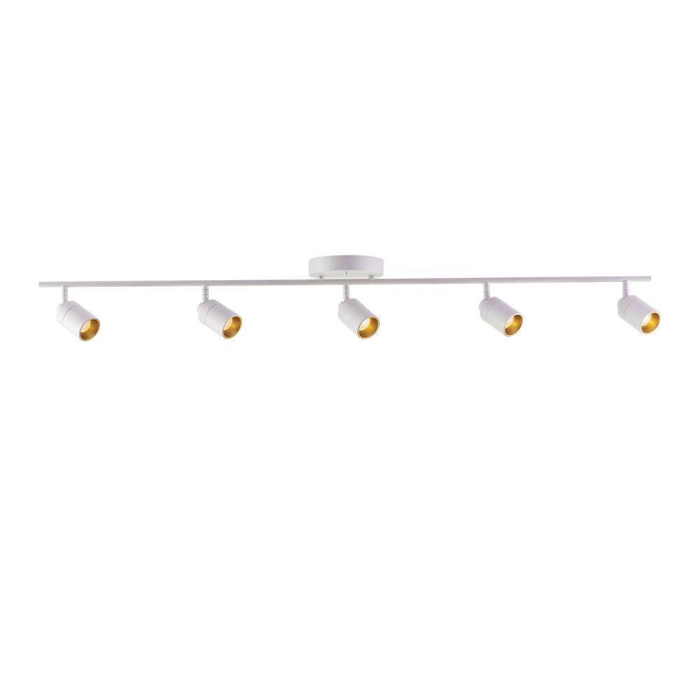 Shura 48 in. 5-Light Matte White Integrated LED Flush Mount Ceiling Light with Rotatable Heads, 3000K, 2450 Lumens price history on PriceWatchPro