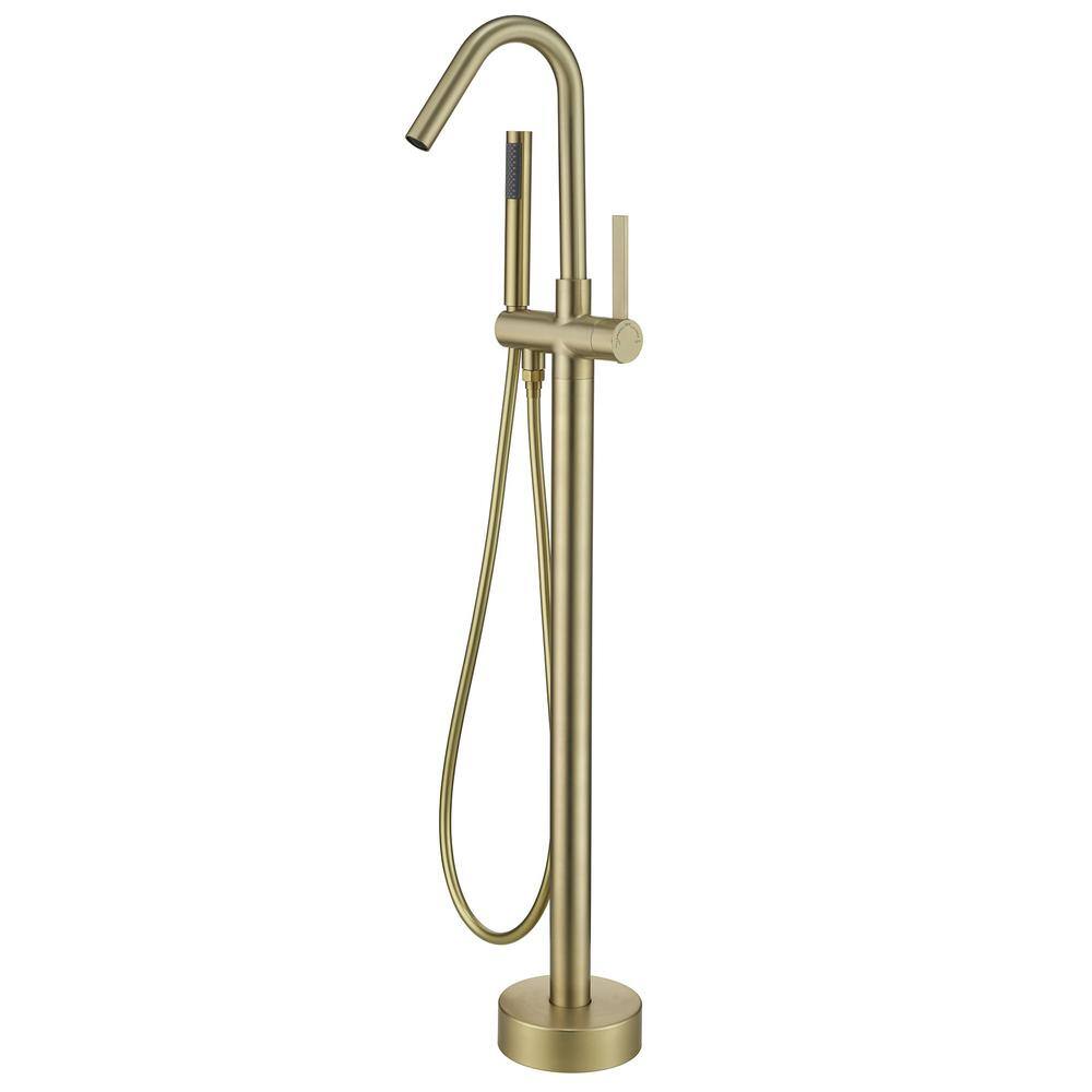 WANMAI SingleHandle Freestanding Tub Faucet with Hand Shower Single
