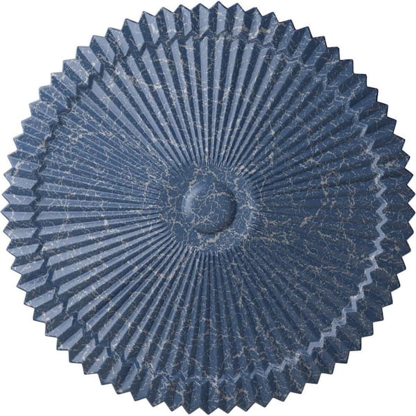 Ekena Millwork 24 in. x 3 in. Shakuras Urethane Ceiling Medallion (Fits Canopies upto 5 in.), Americana Crackle