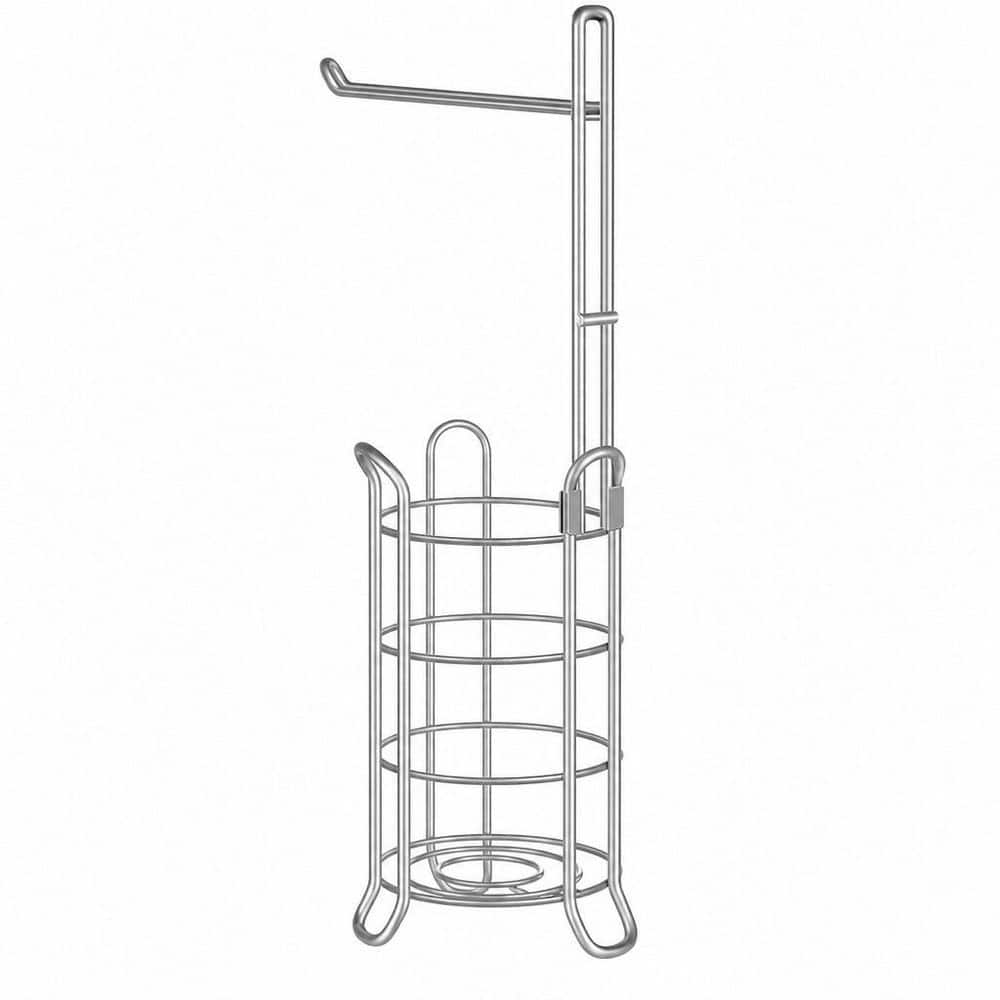 なかよし! PQ卍ろう ロベルト本上 Numhew Freestanding Toilet Paper Holder in Silver, Toilet Tissue