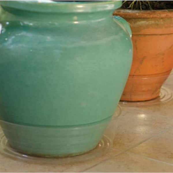 12.3 in. W x 3.5 in. H Clear Medium-Duty Deep Plastic Planter Saucer