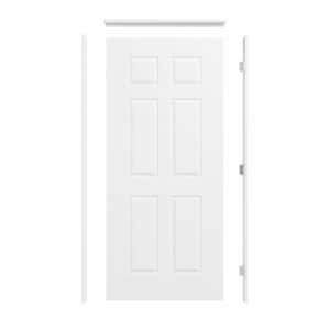 Steves & Sons 48 in. x 80 in. 6-Panel Textured Hollow Core Primed