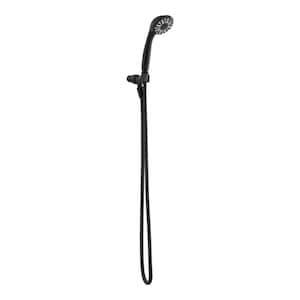 1-Spray 3.3 in. Single Wall Mount Handheld Shower Head 1.8 GPM in Matte Black