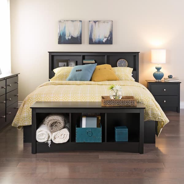 Prepac black deals nightstand