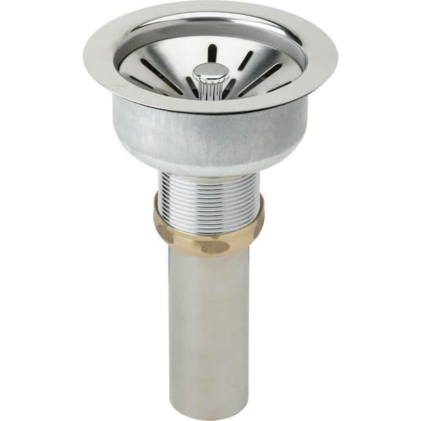 3-1/2 in. Strainer Basket, Tailpiece Kitchen Drain Type 304 Stainless Body