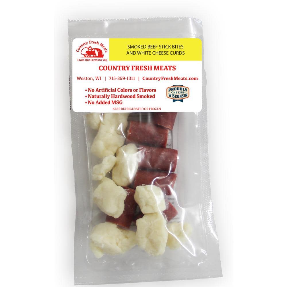 COUNTRY FRESH MEATS Smoked Beef Stick Bites, White Cheese Curds, Meat