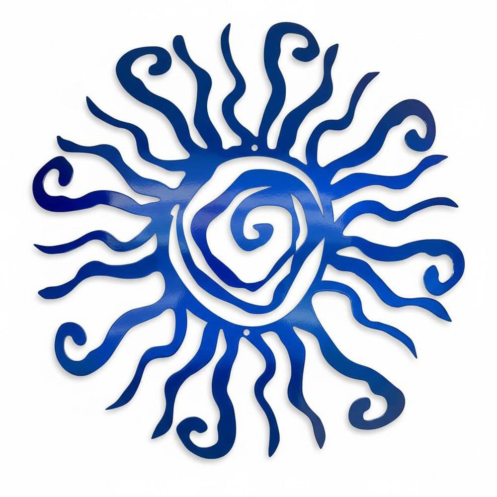 Wacky Sun Metal Wall Art (24 in. Blue, Rust-Proof) price history on PriceWatchPro