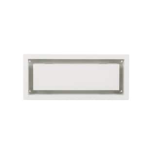 Aria Lite 10 in. x 6 in. White Framed Wall Vent