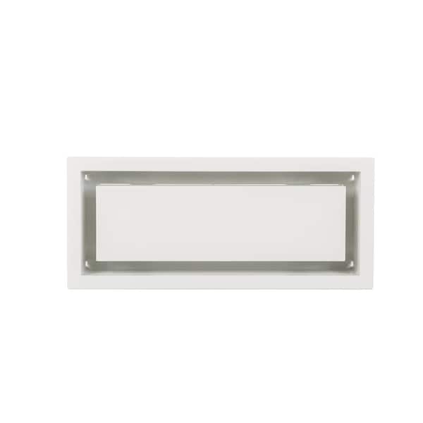 FITTES Aria Lite 10 in. x 6 in. White Framed Wall Vent