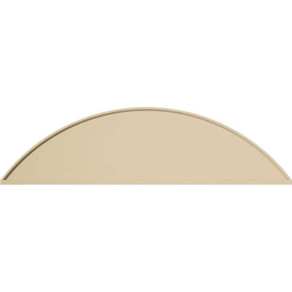 Ekena Millwork 64 in. W x 17 in. H x 2 in. P Segment Arch Smooth Signature Urethane Pediment, Primed Tan
