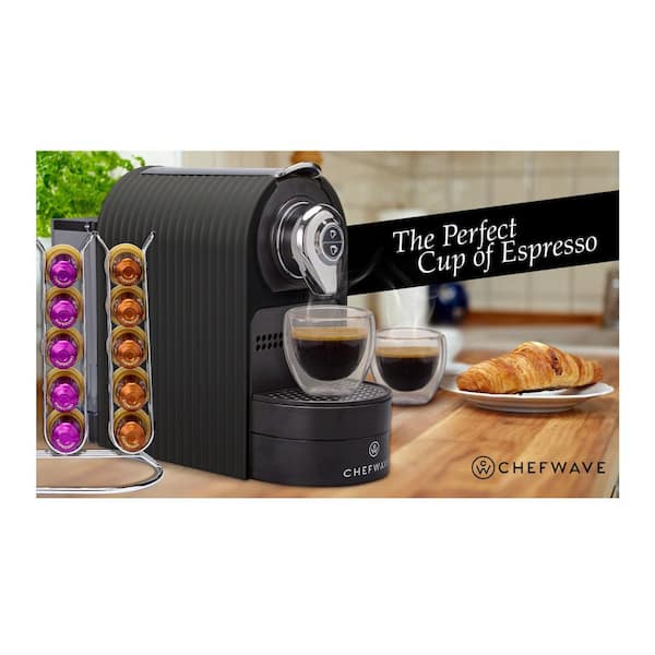 ChefWave Espresso Machine for Nespresso Capsules (Black) with