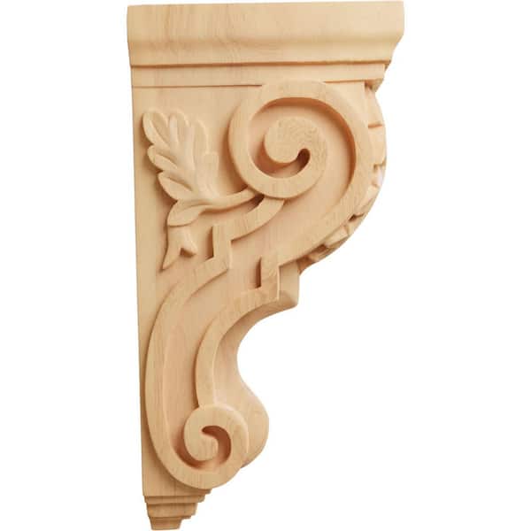7"H 5"H Linden Wood Traditional Corbel Onlay Hand Carved Red Oak 7"H 5"H Linden Wood Traditional Corbel Onlay Hand Carved Red Oak