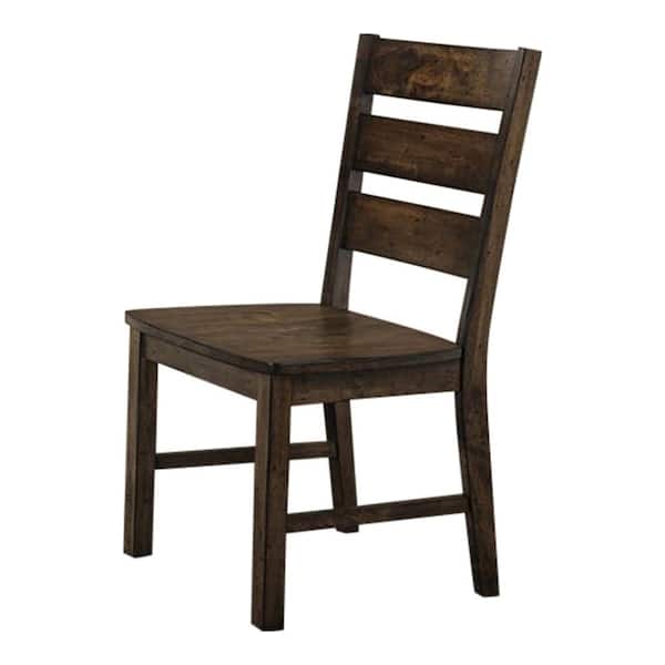 Jackson Walnut Wood Ladder Side Chairs (Set of 2)