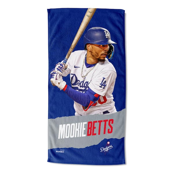 THE NORTHWEST GROUP MLB Multi-Color Dodgers 23 Mookie Betts Printed Cotton/Polyester Blend Beach Towel