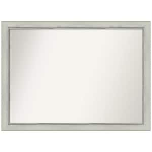 Flair Silver Patina 42 in. W x 31 in. H Rectangle Non-Beveled Framed Wall Mirror in Silver