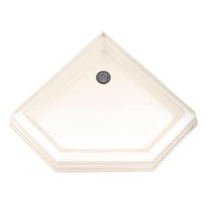 Town Square 38-1/4 in. x 38-1/4 in. Single Threshold Neo-Angle Corner Shower Base in Linen