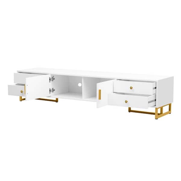 Harper & Bright Designs Modern Wave Groove Pattern White TV