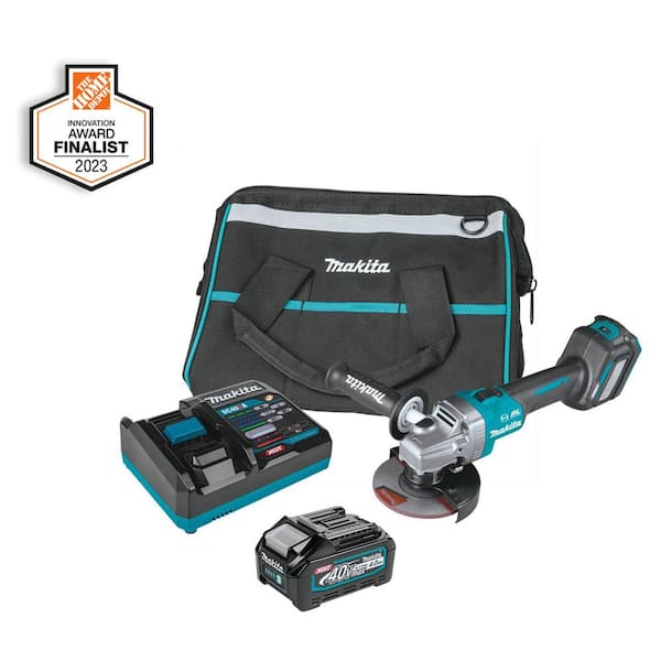 Makita 40V Max XGT Brushless Cordless 4-1/2/5 in. Angle Grinder Kit, with Electric Brake, AWS Capable (4.0Ah)