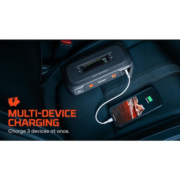 NEBO - Assist Air 2000 Amps Jump Starter with Power Bank, Emergency Light , and Air Compressor