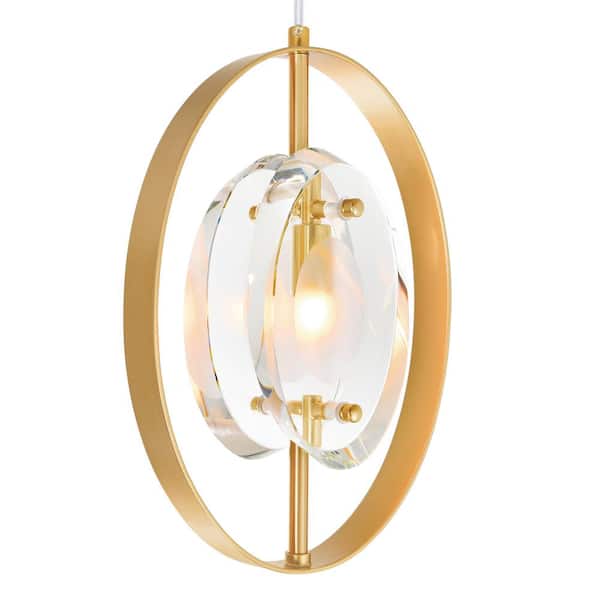 Iris 1 Light Mini Pendant With Sun Gold Finish