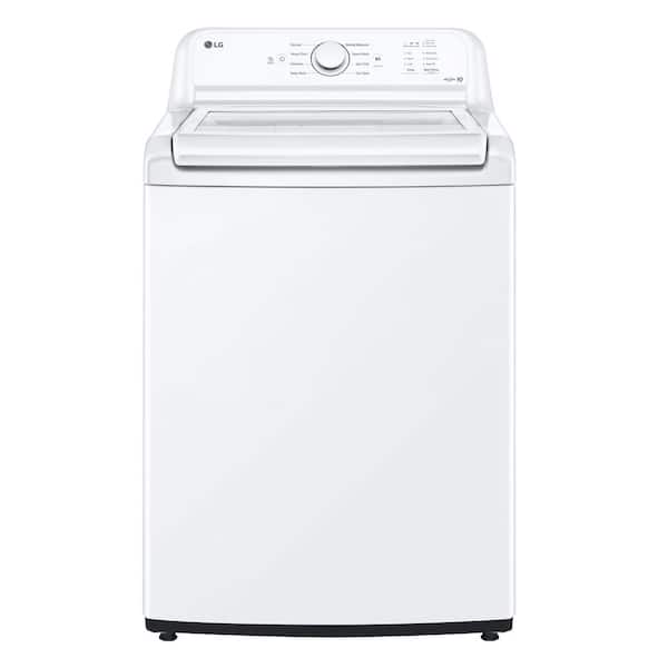 4.1 cu. ft. Top Load Washer in White with 4-way Agitator, NeveRust Drum, SlamProof Glass Lid, and True Balance