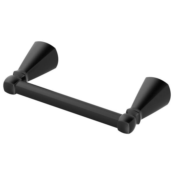 Delta Stryke Matte Black Wall Mount Single Post Toilet Paper