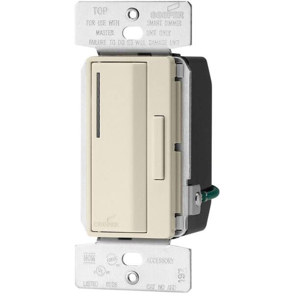 Eaton Accell Smart Dimmer Multi-Location Accessory with 10-Second Delay, Light Almond