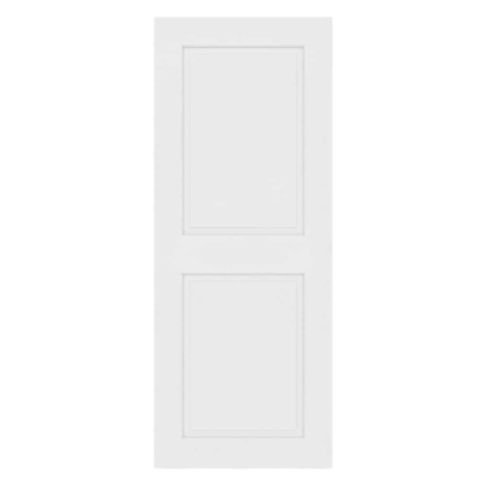 36 in. x 80 in. x 1-3/8 in. White Primed 2-Raised Panel Square Top Solid Core price history on PriceWatchPro