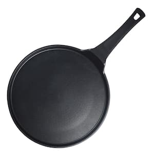 12.5 in. Aluminum Dual-Layer Nonstick Coating Quick Cleanup Crepe Pan with Bakelite Handle Design Induction Compatible