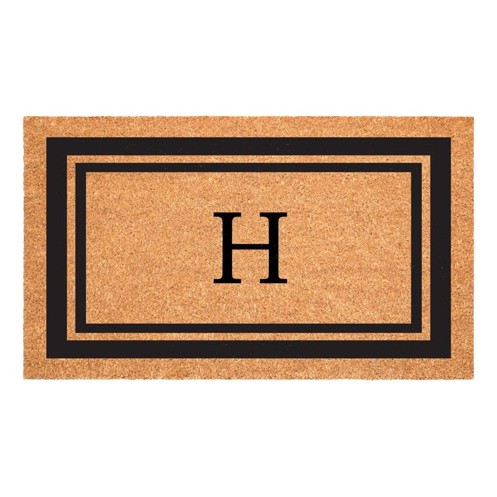 Black Border Door Mat 24 in. x 36 in. Monogram H Door Mat price history on PriceWatchPro