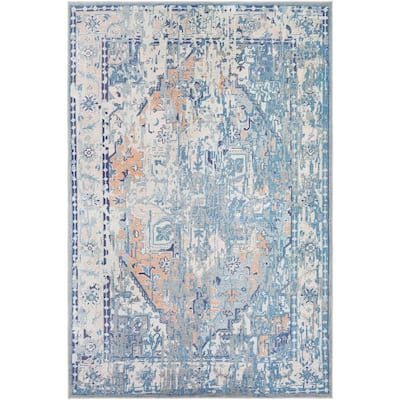 Artistic Weavers Regen Blue/Multicolor Traditional 8 ft. x 10 ft. Indoor Area Rug