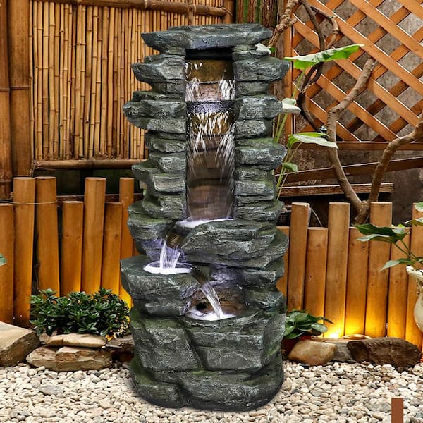 Submersible Fountain Pump with Ring Light with Color LED - Fountains n  Slate, Low Voltage Pumps, LED Lights, Fountain Plugs