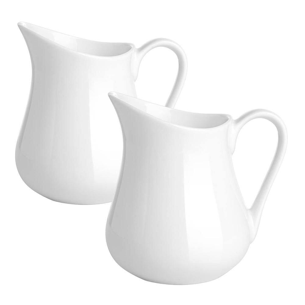 Fine Pitcher Esepony 8 oz. Fine Porcelain Ceramic Creamer Pitcher Set for Kitchen ...