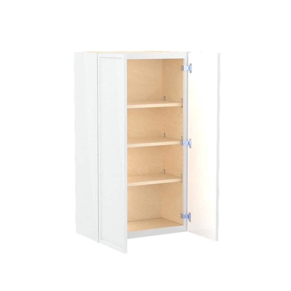 Franklin 24 in. W x 12 in. D x 42 in. H Assembled Plywood Wall Kitchen Cabinet in Vesper White with Soft Close price history on PriceWatchPro