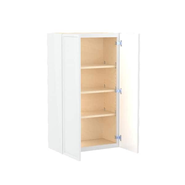 Franklin 27 in. W x 12 in. D x 42 in. H Assembled Plywood Wall Kitchen Cabinet in Vesper White with Soft Close