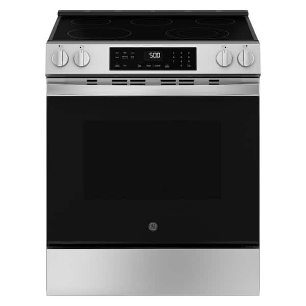 30 in. 5 Burner Element Slide-In Electric Range in Stainless Steel with Crisp Mode