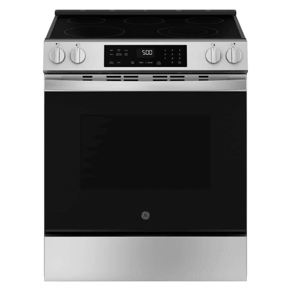 GE 30" Stainless Steel Slide-In Electric Range with Self-Cleaning