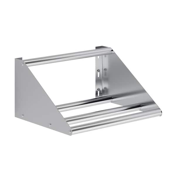 AMGOOD 18 in. W x 22 in. D Stainless Steel Tubular Glass Rack Shelf, Decorative Wall Shelf