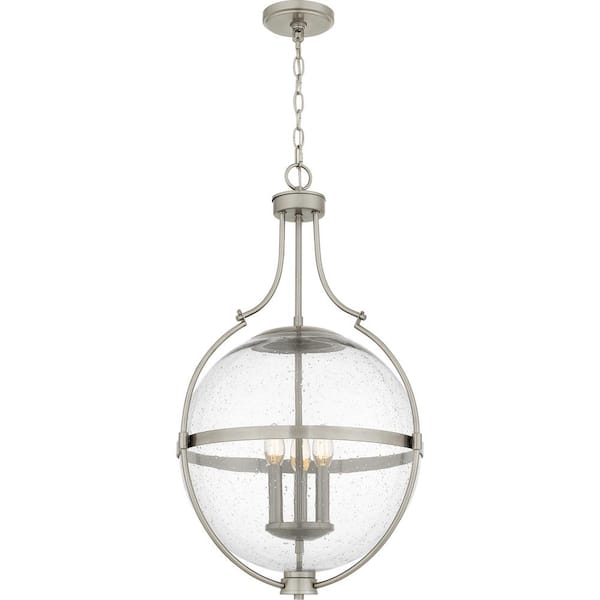 Quoizel Chicago 3-Light Brushed Nickel Pendant Light