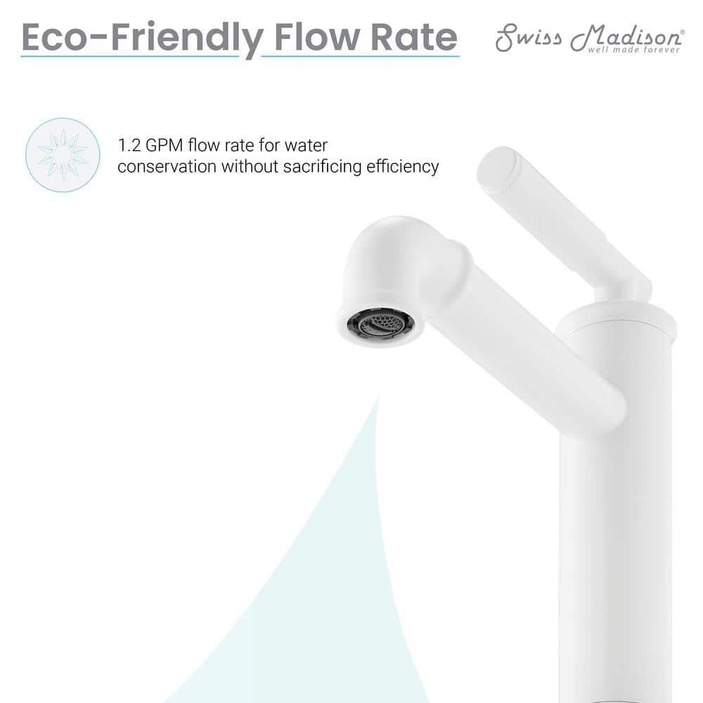 Matte White Nickel Single-Handle High Arc Bathroom Faucet