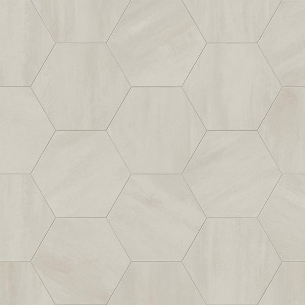 Corso Italia Hexagon Ray Mercury Matte 8.5 in. x 10 in. Concrete Look Porcelain Floor and Wall Tile (12.49 sq. ft./Case)