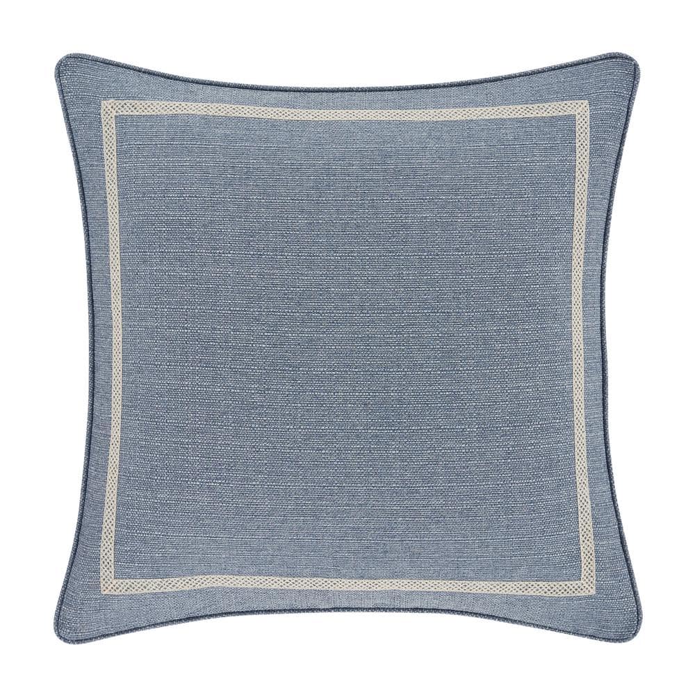 Augusta Blue Polyester Euro Sham