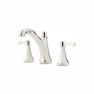 Arterra 8 in. Widespread Double Handle Bathroom Faucet in Polished Nickel