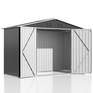 9 ft. W x 4 ft. D Metal Outdoor Storage Shed with Lockable Doors and Vents (36 sq. ft.)