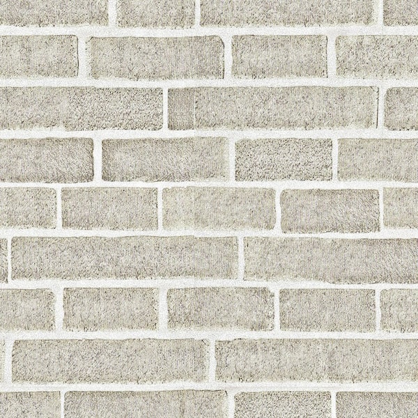Peel and Stick Wallpaper Gray Removable Brick Wallpaper Vinly Contact Paper for Bedroom, Covers 32.29 Sq. Ft.