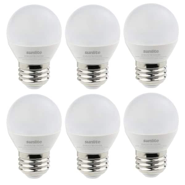 Sunlite 60-Watt Equivalent G16 Frosted E26 Base LED Light Bulb 4000K (6-Pack)