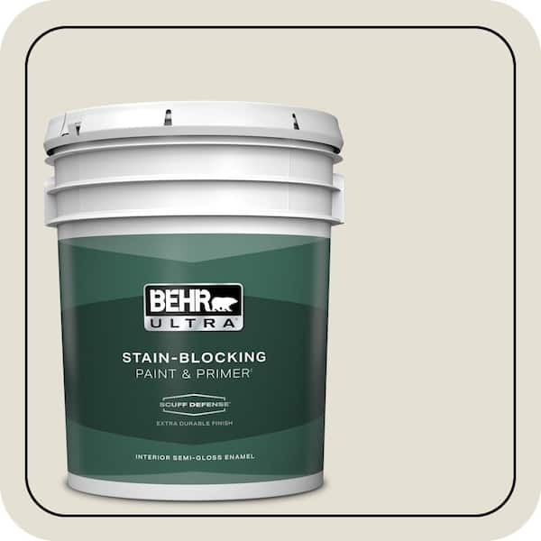 BEHR ULTRA 5 gal. #BWC-17 Shark Tooth Extra Durable Semi-Gloss Enamel Interior Paint & Primer