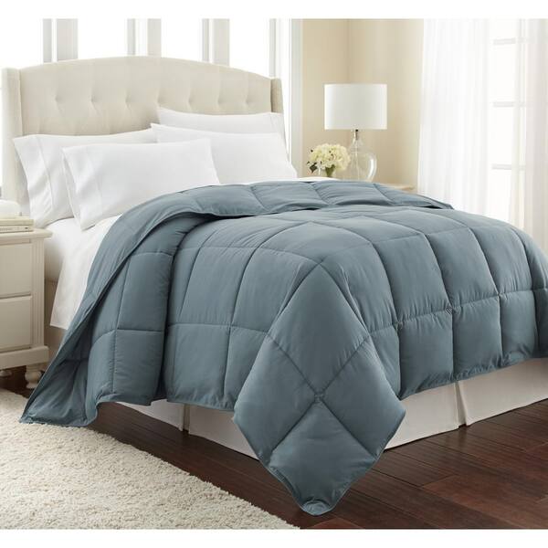 Home Design Lightweight Reversible Down Alternative Microfiber Comforter, Twin/XL Created for Macy's - Blue